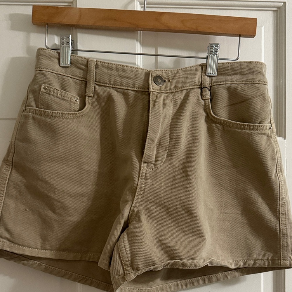 Zara High Waist Tan Women's Shorts
